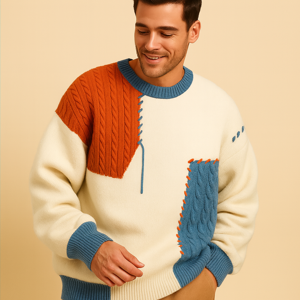 Siaparis | Pull à Patchs Artistiques