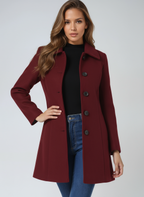 Josephine – Manteau Trench d’Hiver à Boutonnage Simple