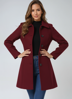 Josephine – Manteau Trench d’Hiver à Boutonnage Simple
